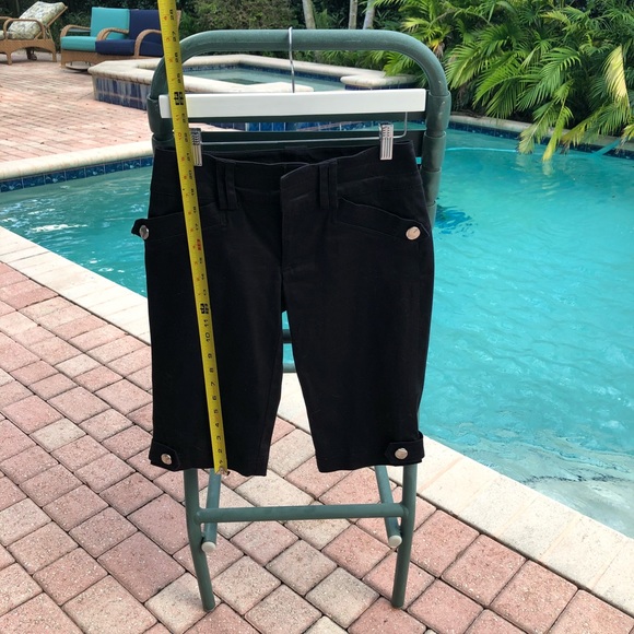 Cache Black Stretchy Long Shorts.  Size 2. NWOT - Picture 2 of 5